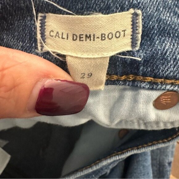 Madewell Cali Demi-Boot Blue Jeans Women’s Sz 29 High Rise Stretch Denim - Picture 10 of 13